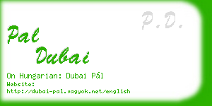 pal dubai business card